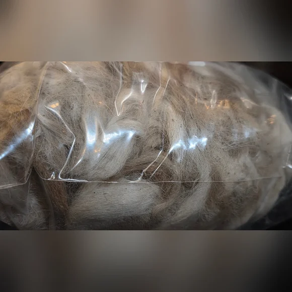 One Pound Of Unprocessed Alpaca Fiber In Brown And Cream Colors - Picture 7 of 8